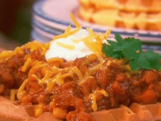 Photo Corn wafers with minced meat