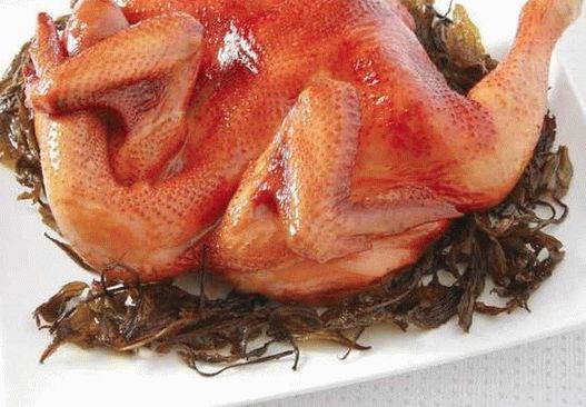 Photo Chicken smoked on tea