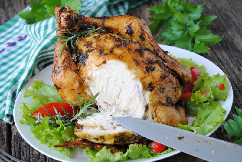 Oven whole chicken