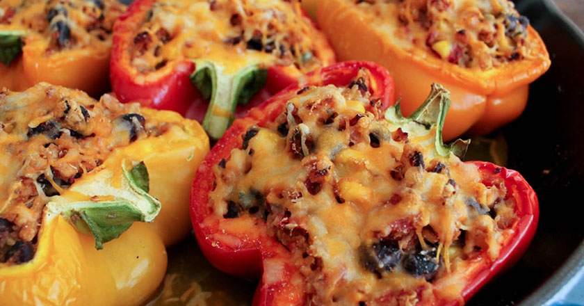Chicken with mushrooms in pepper