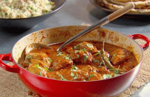 Photo Chicken with Indian spices