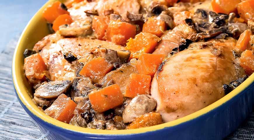 Pumpkin Chicken and Mushrooms