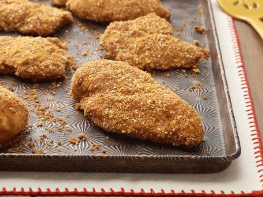Photo of a crispy chicken baked in the oven