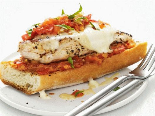 Photo of grilled chicken breast with cheese