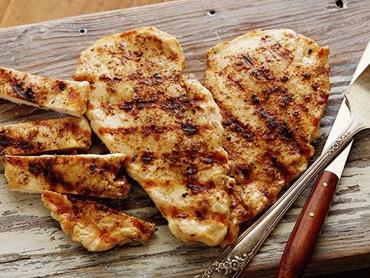 Photo of grilled chicken breast with zira