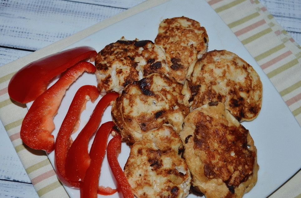 Chicken chopped pancakes