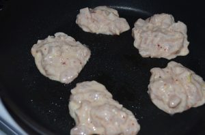 Chicken chopped pancakes