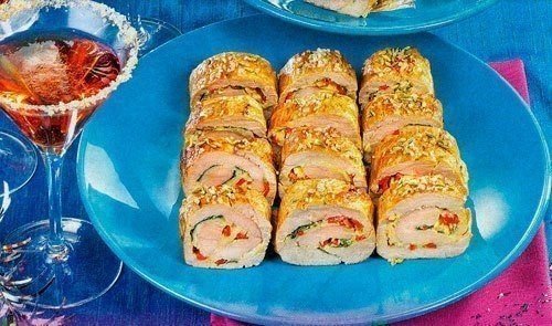 Confetti Chicken Rolls