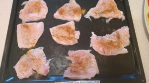 Chicken fillet under a fur coat