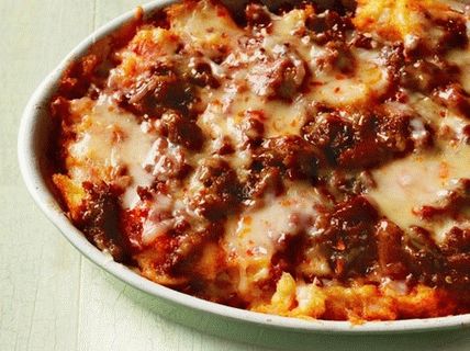 Photo of Lasagna with polenta and chorizo   sauce