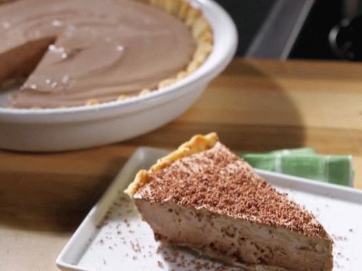 Photo Light frozen chocolate mousse pie