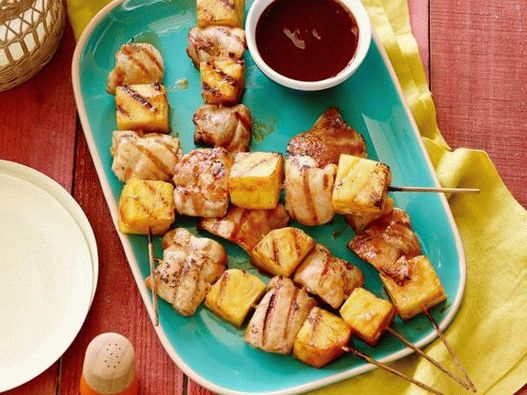 Photo of the dish - Chicken thigh shish kebab with pineapples