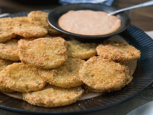 Photo of the dish - Deep-fried green tomatoes with spicy mayonnaise