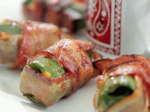 Photo of the dish - Chili pepper and cheese wrapped in bacon