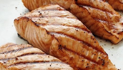 Grilled salmon photo in miso and ginger marinade