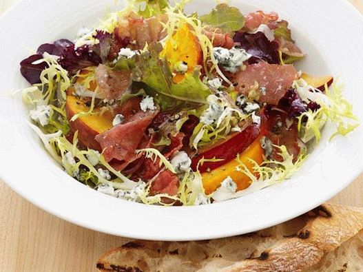 Photo of the dish - Warm salad with plums and peaches