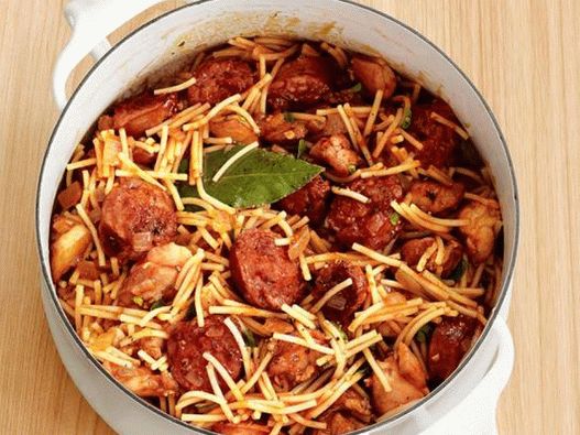 Photo of the dish - Italian noodles with chicken and sausage