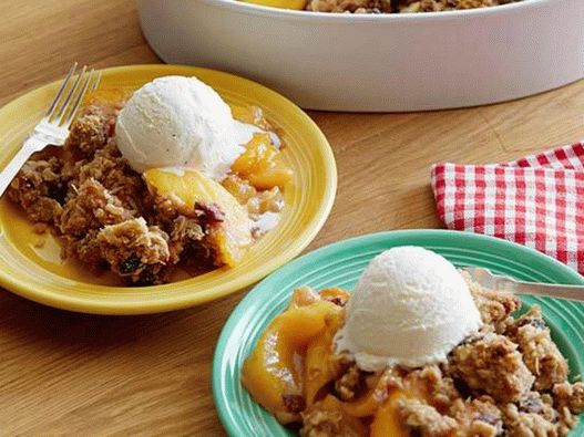 Photo of the dish - Peach cobbler with cinnamon