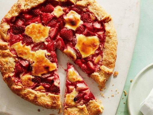 Photo of the dish - Galeta with strawberry cheesecake