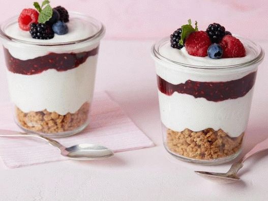 Photo of the dish - Summer cheesecake mousse with curd cheese