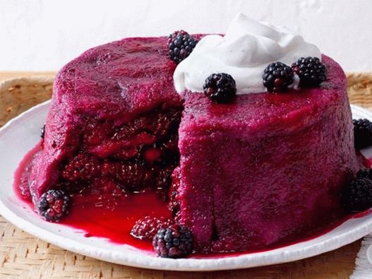 Photo of the dish - Summer blackberry bread pudding
