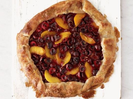 Photo of the dish - Galette with cherries and peaches