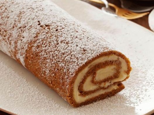 Pumpkin-curd biscuit roll