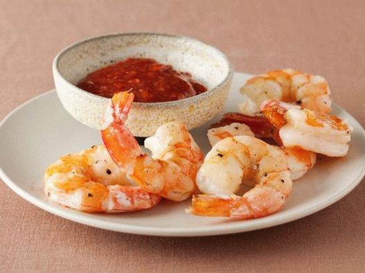 Photo of the dish - Baked shrimp with sauce