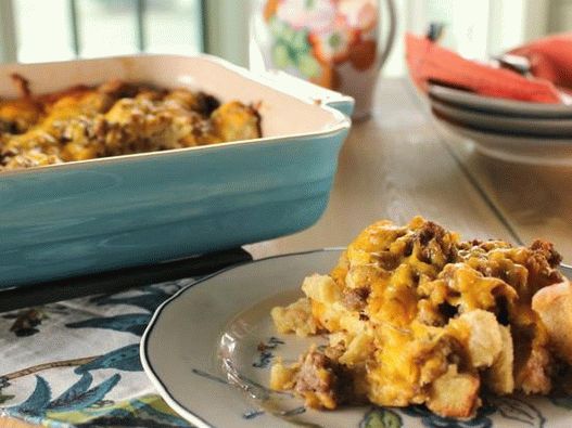 Photo of the dish - Pork sausage casserole for breakfast