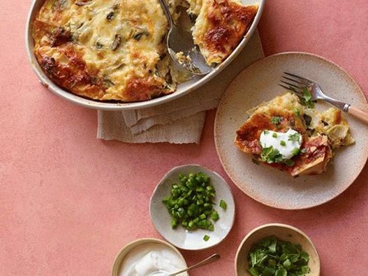 Photo of the dish - Strata with chili pepper and cheese