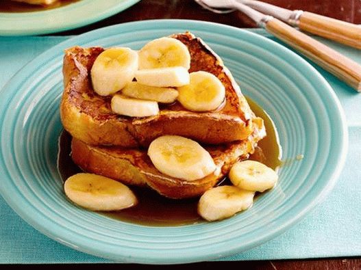 Photo of the dish - Banana foster on croutons in Texas style