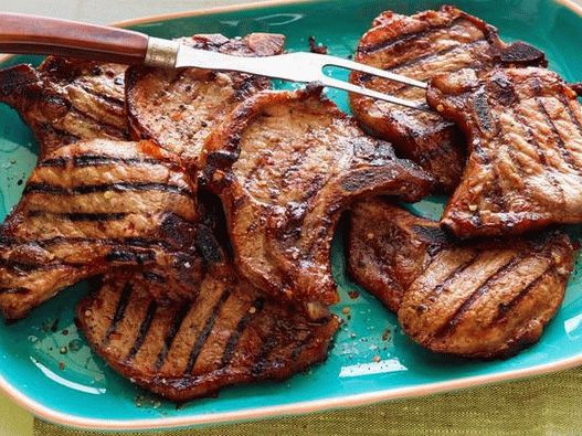 Simple grilled pork cutlets
