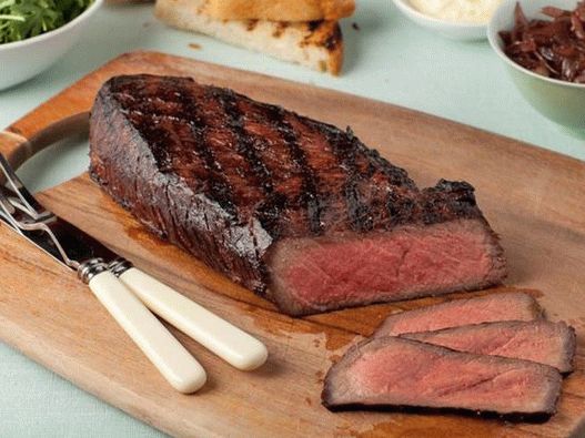 London broil steak with onion marmalade