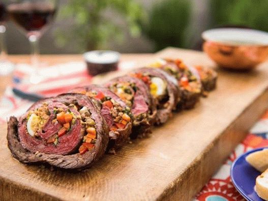Matambra meatloaf with chimichurri sauce