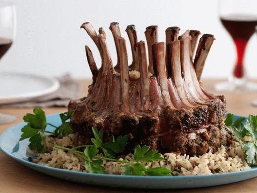 Crown of lamb ribs