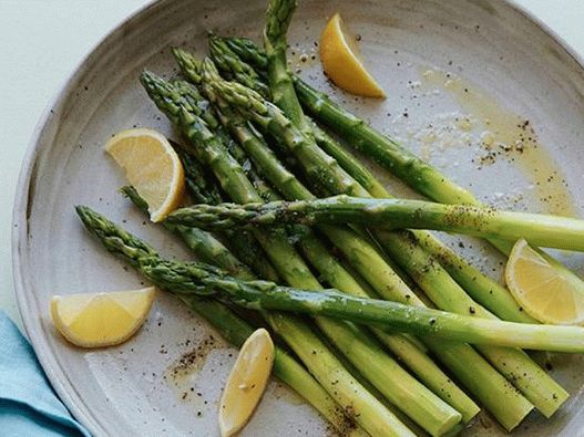Asparagus in a double boiler