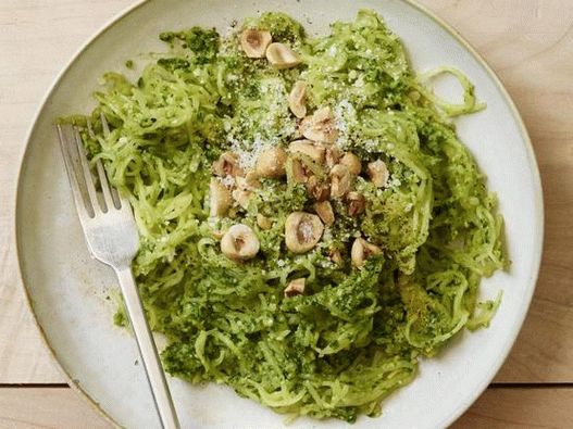 Photo of the dish - Pumpkin spaghetti with kale pesto