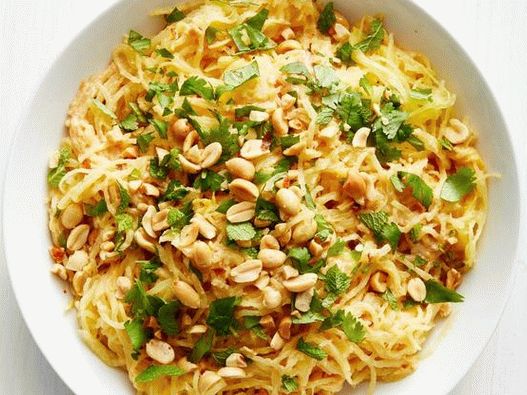 Dish Photography - Spaghetti Pumpkin with Peanut Sauce