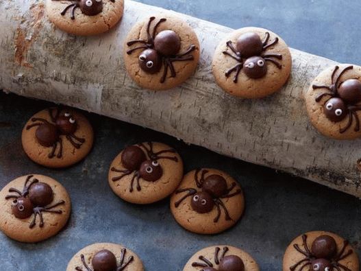 Dish Photography - Creepy Spider Cookies with Peanut Butter
