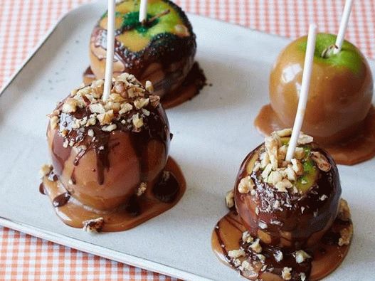 Photo of the dish - Apples in caramel on a stick