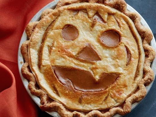 Photo of the dish - Pumpkin pie with a pattern