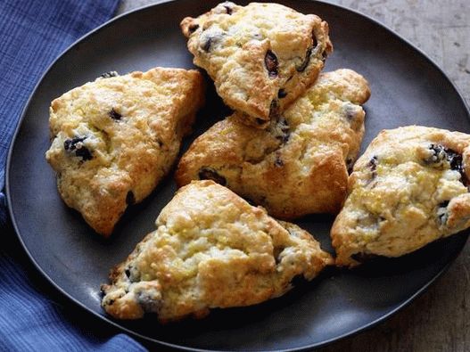 Dish Photography - Blueberry Scones with Lemon Glaze