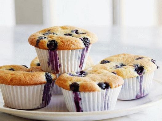 Photo of the dish - Blueberry muffins on sour cream