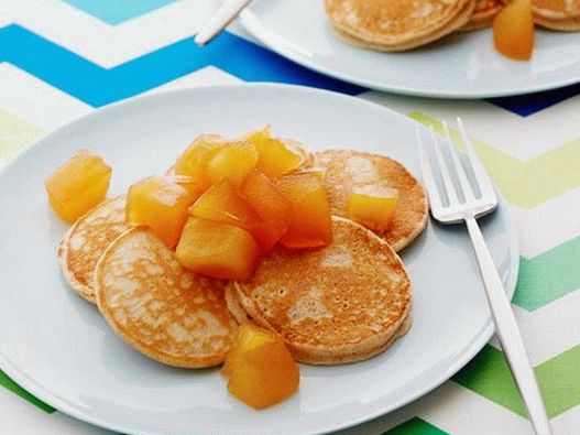 Whole Grain Pancakes with Apple Compote