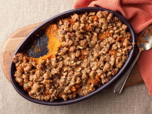 Photo of the dish - Sweet potato casserole with glazed nuts