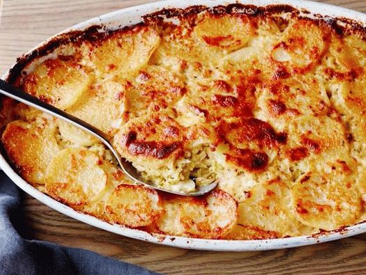 Photo of the dish - Potato gratin with savoy cabbage
