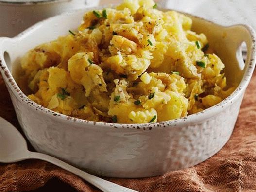 Photo of the dish - Thick potatoes with cheese and green onions