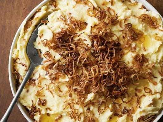 Photo of the dish - Creamy mashed potatoes baked with shallots