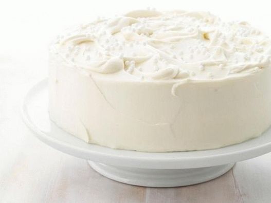 Photo of the dish - Almond cake with white chocolate icing