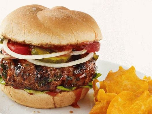Burgers with fruit puree